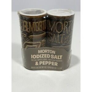Vintage Morton Salt & Pepper Shakers Set - Sealed 1970s Rare collectible